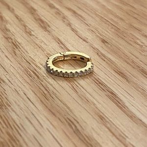 Hinged Ear Cuff - 14K Yellow Gold - Diamond Gems